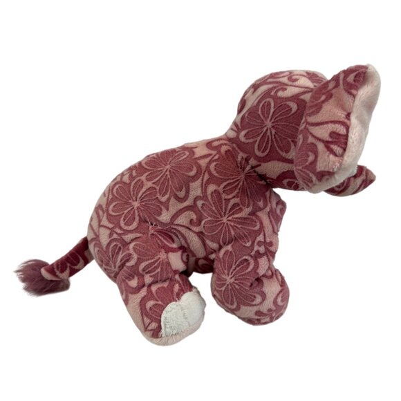 Ganz Webkinz Batik Elephant Plush Toy Pink & White Floral NO CODE - Picture 4 of 9
